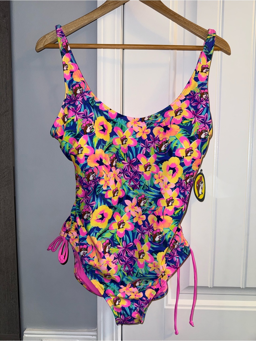 Buc-ee’s Neon Floral One Piece Bathing Suit